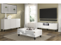 ТВ шкаф RAVENNA MDF HG 150 2D1S (бял мат/бял гланц)